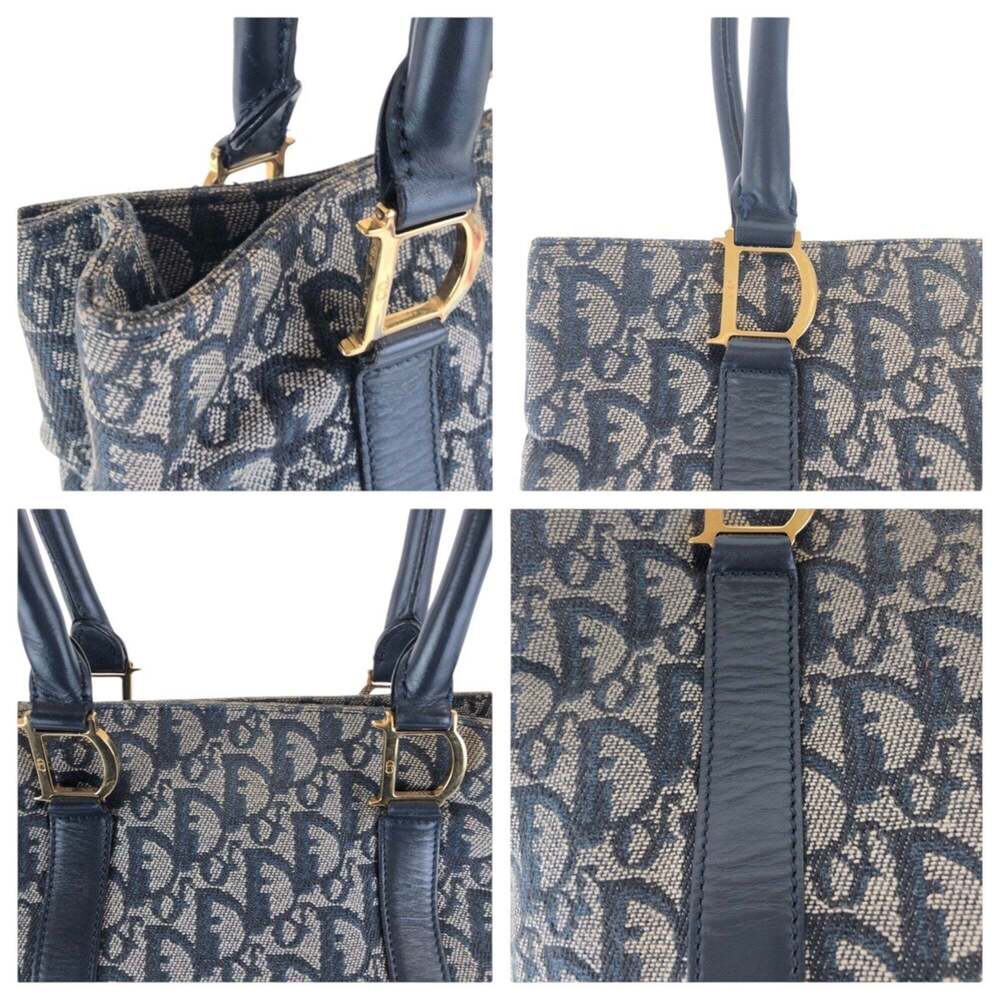 CHRISTIAN DIOR Blue Leather Trotter Shoulder Bag - Picture 8 of 10